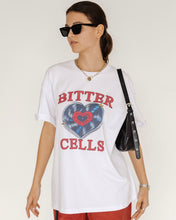 Load image into Gallery viewer, Bitter Cells Heart Record Tee White