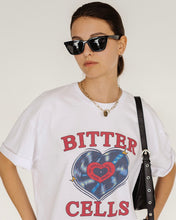 Load image into Gallery viewer, Bitter Cells Heart Record Tee White