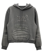 将图片加载到图库查看器,BLR Embroidery Washed Hoodie Grey