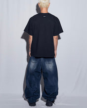 Load image into Gallery viewer, BLR Dirty Oil Washed Wide Denim Pants Blue