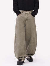 Load image into Gallery viewer, DWSE Balloon Fit Denim Pants Khaki