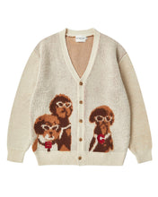 Load image into Gallery viewer, ILP Utopia Dog Brush Detail V-Neck Cardigan Ivory