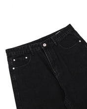 Load image into Gallery viewer, DWSE Balloon Denim Wide Pants Black