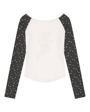 Load image into Gallery viewer, OJOS Star Raglan Long Sleeve Top Charcoal