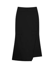 将图片加载到图库查看器,OJOS Asymmetric Mermaid Jersey Skirt Black