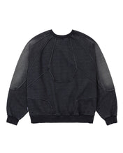 Load image into Gallery viewer, AJOBYAJO Paneled Denim Sweatshirt Black