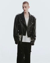 Load image into Gallery viewer, Adlielos Helios Cowhide Rider Jacket Black