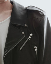 Load image into Gallery viewer, Adlielos Helios Cowhide Rider Jacket Black