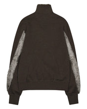 Load image into Gallery viewer, OJOS Fur Trim Jersey Zip-up Stone Brown