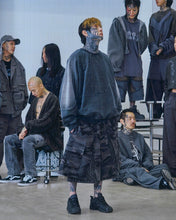 Load image into Gallery viewer, AJOBYAJO Paneled Denim Sweatshirt Black