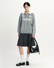 Load image into Gallery viewer, Fallett Velour Collar Sweatshirt Melange Grey