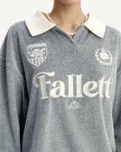 Load image into Gallery viewer, Fallett Velour Collar Sweatshirt Melange Grey