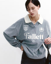 Load image into Gallery viewer, Fallett Velour Collar Sweatshirt Melange Grey
