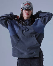 Load image into Gallery viewer, DILETTANTISME Knit Block Hoodie Charcoal
