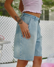 Load image into Gallery viewer, Bitter Cells Rachel Pearl Denim Shorts Light Blue