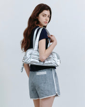 Load image into Gallery viewer, Fallett Glossy Mini Duffel Bag Siiver