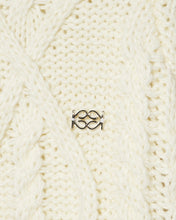 Load image into Gallery viewer, Kijun Cable Knit Zip-Up Ivory