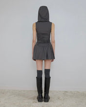 将图片加载到图库查看器,FLARE UP Hooded High Neck Dress Charcoal