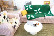 Load image into Gallery viewer, UNALLOYED Clover Checker Blanket Green