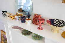 Load image into Gallery viewer, UNALLOYED Clover Checkerboard Ceramic Plate