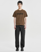 将图片加载到图库查看器，AJOBYAJO [RWK] CN Logo Washed T-Shirt Brown
