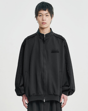 Load image into Gallery viewer, AJOBYAJO Multi Lace Trim Raglan Track Jacket Black
