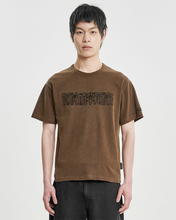 将图片加载到图库查看器，AJOBYAJO [RWK] CN Logo Washed T-Shirt Brown
