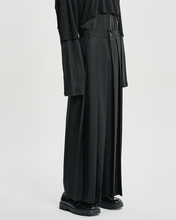 Load image into Gallery viewer, AJOBYAJO Wool Blend Hakama Pants Black
