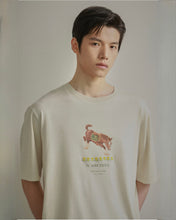 Load image into Gallery viewer, N. Archive Vintage Tape Detail Washed T-Shirt Ivory
