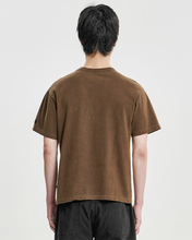 将图片加载到图库查看器，AJOBYAJO [RWK] CN Logo Washed T-Shirt Brown
