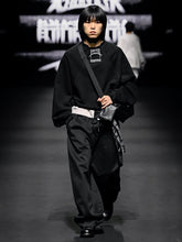 Load image into Gallery viewer, AJOBYAJO Raglan High Neck Arch Logo Sweatshirt Black
