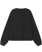 将图片加载到图库查看器，Adlielos Grid Round Neck Knit Black
