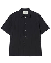 Load image into Gallery viewer, N. Archive Crease Open Collar Shirt Black
