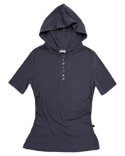 Load image into Gallery viewer, PLASMA SPHERE Clam Studded Hoodie Dark Grey
