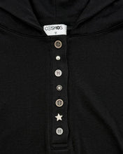 将图片加载到图库查看器，PLASMA SPHERE Clam Studded Hoodie Black
