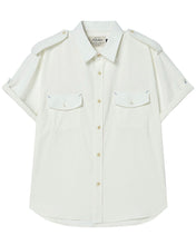Load image into Gallery viewer, N. Archive 90'S French Miliitary Pocket Shirt Ivory
