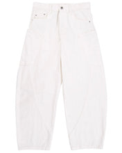 Load image into Gallery viewer, DWSE Curved Pocket Denim Wide Pants White
