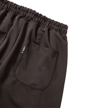 Load image into Gallery viewer, AJOBYAJO Multi Lace Trim One Tuck Track Pants Dark Brown
