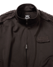 Load image into Gallery viewer, AJOBYAJO Multi Lace Trim Raglan Track Jacket Dark Brown
