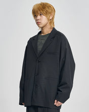 Load image into Gallery viewer, AJOBYAJO Stripe Batwing Jacket Black
