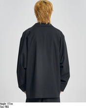 Load image into Gallery viewer, AJOBYAJO Stripe Batwing Jacket Black
