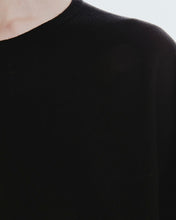将图片加载到图库查看器，Adlielos Grid Round Neck Knit Black
