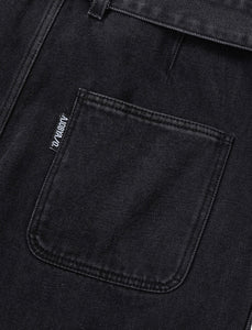 AJOBYAJO Oversized Washed Denim Pants Black