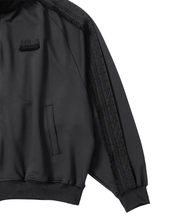 Load image into Gallery viewer, AJOBYAJO Multi Lace Trim Raglan Track Jacket Black
