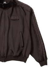 Load image into Gallery viewer, AJOBYAJO Multi Lace Trim Raglan Track Jacket Dark Brown
