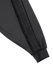 Load image into Gallery viewer, AJOBYAJO Multi Lace Trim Raglan Track Jacket Black
