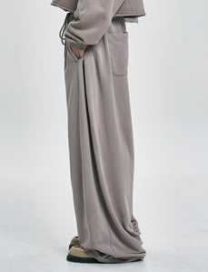 AJOBYAJO One Tuck Washed Sweat Pants Dusty Beige