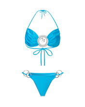 Load image into Gallery viewer, METALBELLY Metal Circle Bikini Blue
