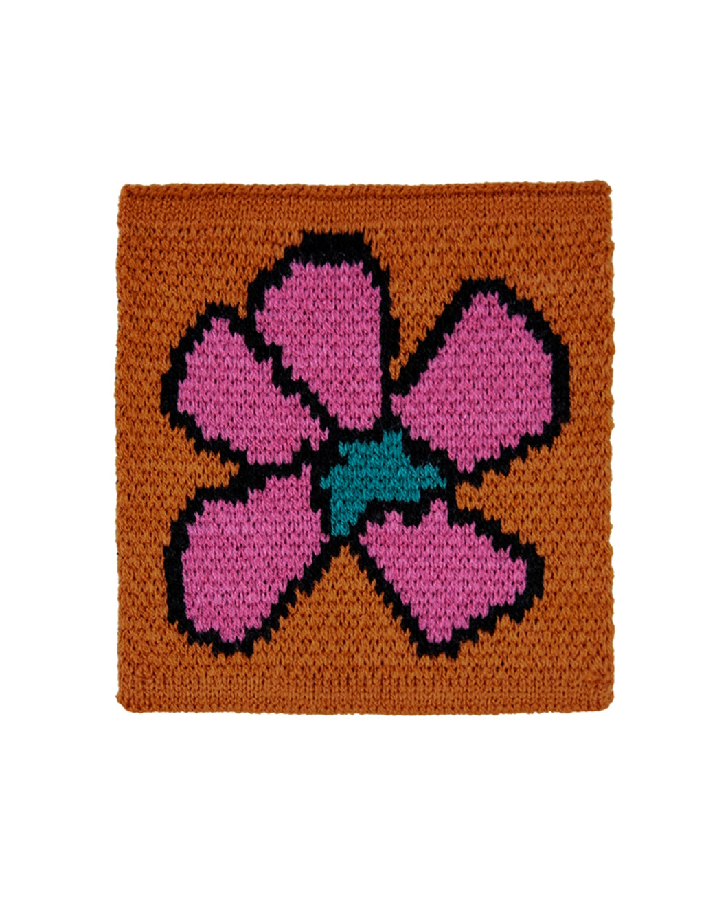 UNALLOYED Flower Knit Coaster Orange