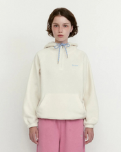 Load image into Gallery viewer, Fallett Fleece Half Zip-Up Hoodie Ivory
